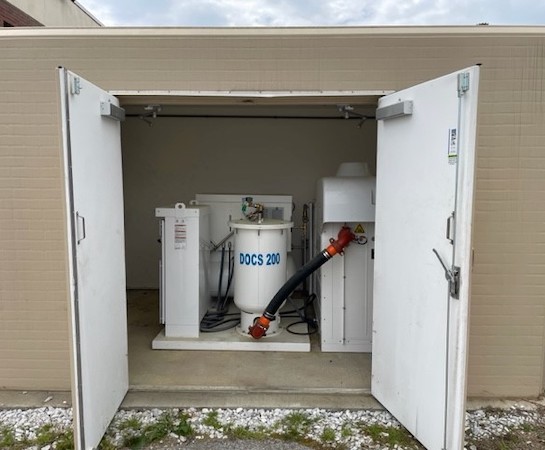 fiberglass shelter with an oxygen generator