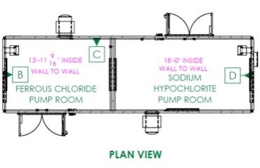 Custom Engineered Two-Room Chemical Metering Building