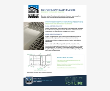 equipment shelter containment basin floor brochure