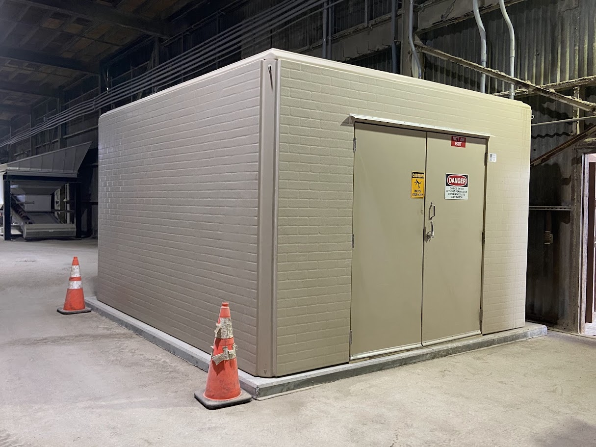 Fiberglass building protection for headworks