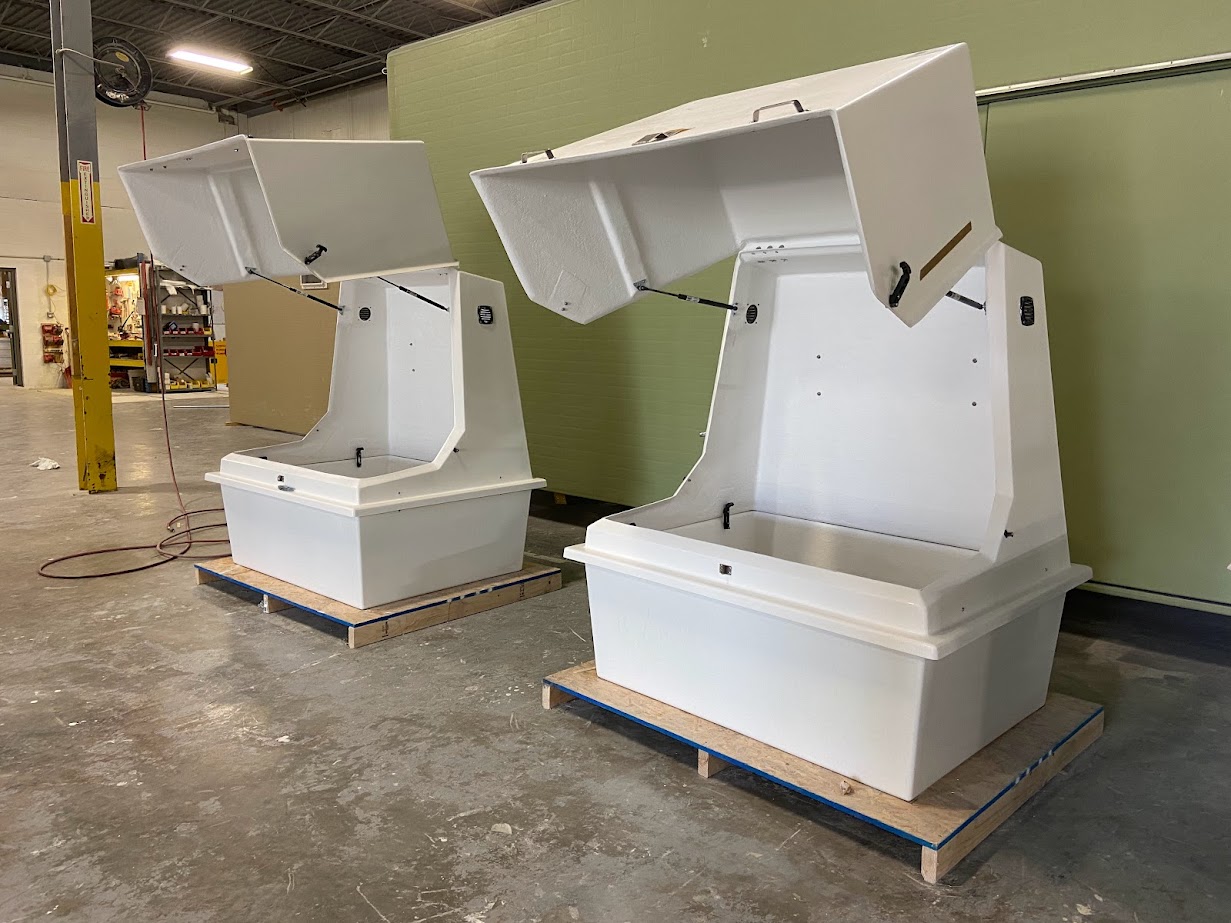 Interior of the fiber optic equipment shelter