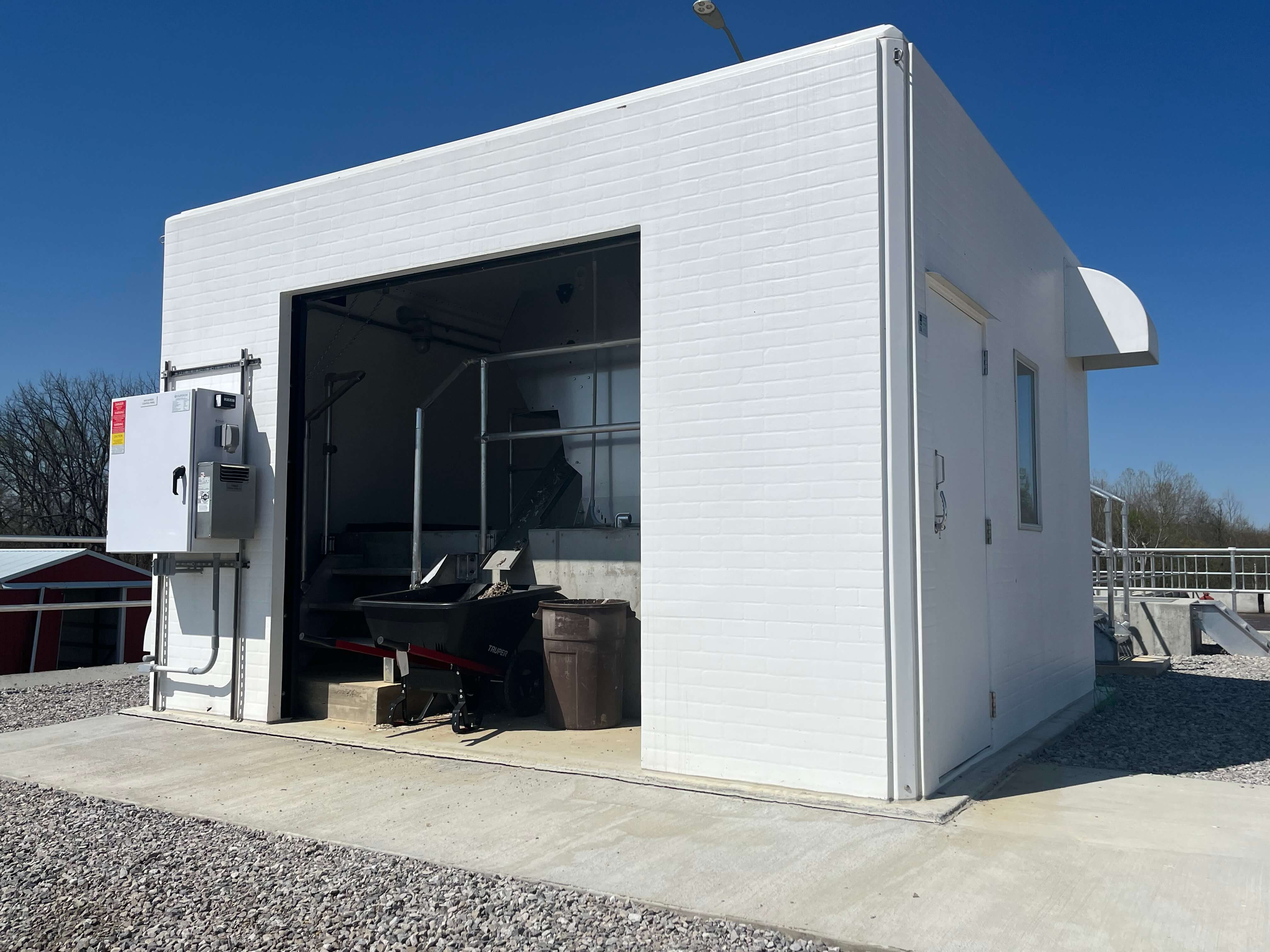 Fiberglass enclosure for water treatment plant