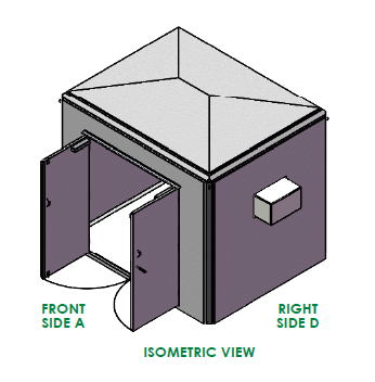 Fiberglass Shelter for Satellite Equipment