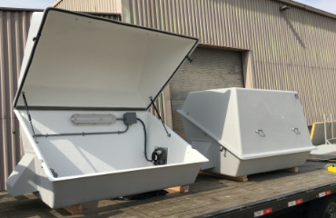 Fiberglass Cabinets, fiberglass buildings, fiberglass shelters, fiberglass shelter manufacturers, fiberglass equipment shelters