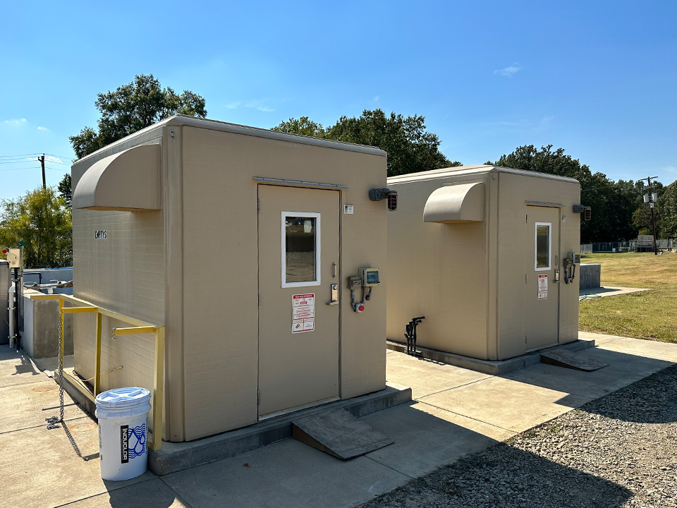 fiberglass enclosure for booster pump station