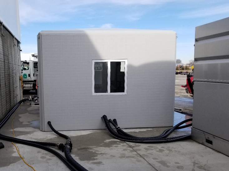 fiberglass shelter for brine making system