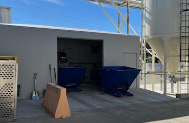 fiberglass building for industrial waste water treatment