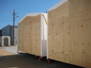 two-piece fiberglass shelter