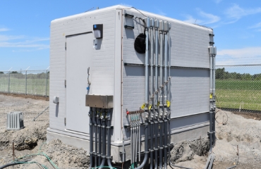 Fiberglass Pump House, fiberglass buildings, fiberglass shelters, fiberglass shelter manufacturers, fiberglass equipment shelters