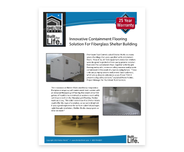 fiberglass shelter containment flooring, fiberglass buildings, fiberglass shelters, fiberglass shelter manufacturers, fiberglass equipment shelters