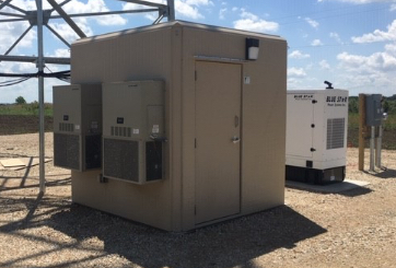 telecommunications equipment shelter for public safety radio equipment