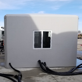 fiberglass shelter for brine making system