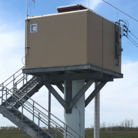 fiberglass pump house elevated for floodplain