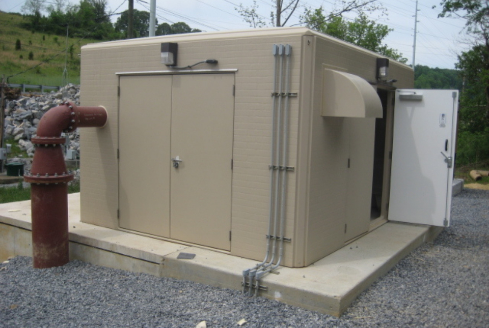 Telecom Tamper Resistant Fiberglass Building