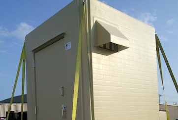 fiberglass building for wastewater sampler & flow meter