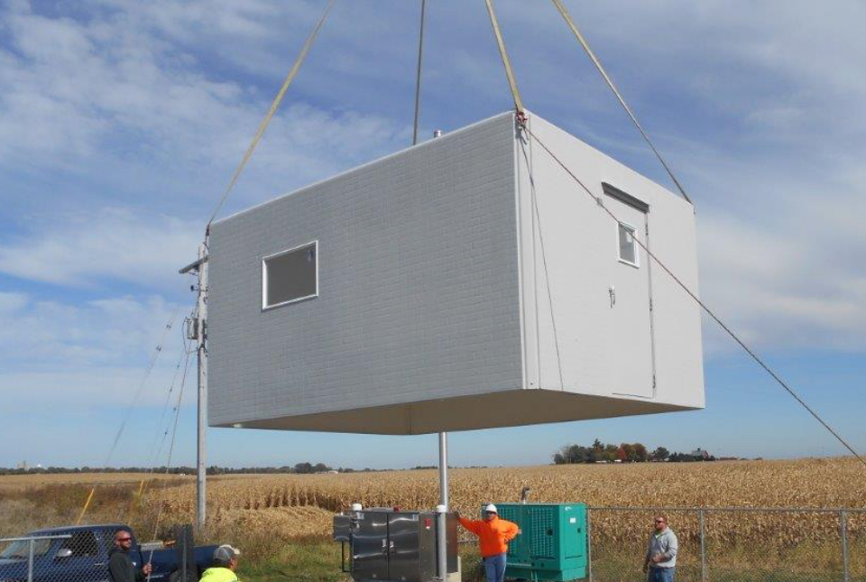 fiberglass building with windows