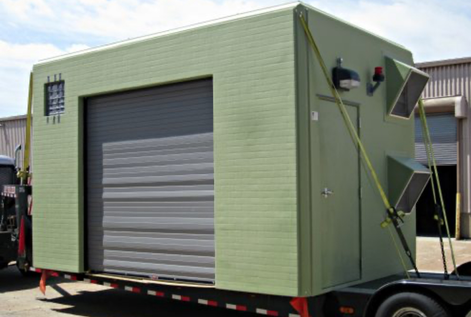 Fiberlgass Shelter Green Color, fiberglass buildings, fiberglass shelters, fiberglass shelter manufacturers, fiberglass equipment shelters