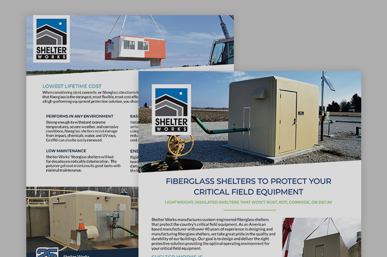 Fiberglass Shelter Brochures, fiberglass buildings, fiberglass shelters, fiberglass shelter manufacturers, fiberglass equipment shelters