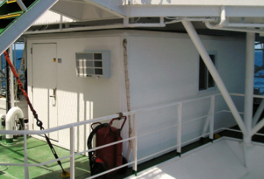 Fiberglass Shelter on Ships, fiberglass buildings, fiberglass shelters, fiberglass shelter manufacturers, fiberglass equipment shelters