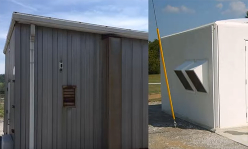 fiberglass versus metal shelters Video Thumb, fiberglass buildings, fiberglass shelters, fiberglass shelter manufacturers, fiberglass equipment shelters