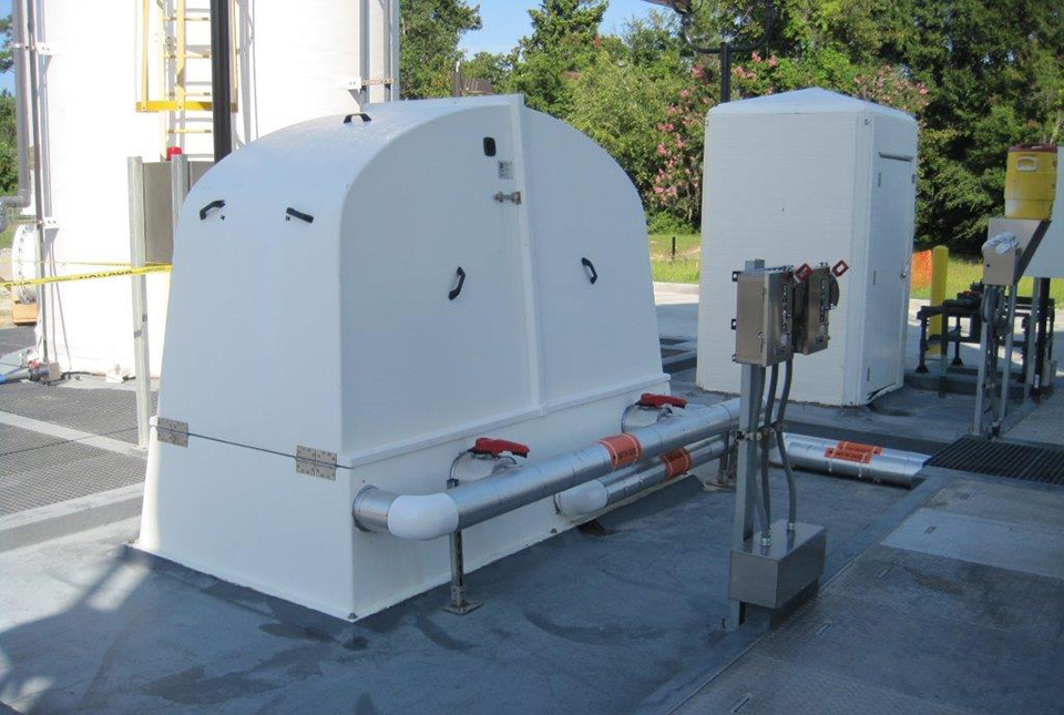 clamshell custom fiberglass enclosure